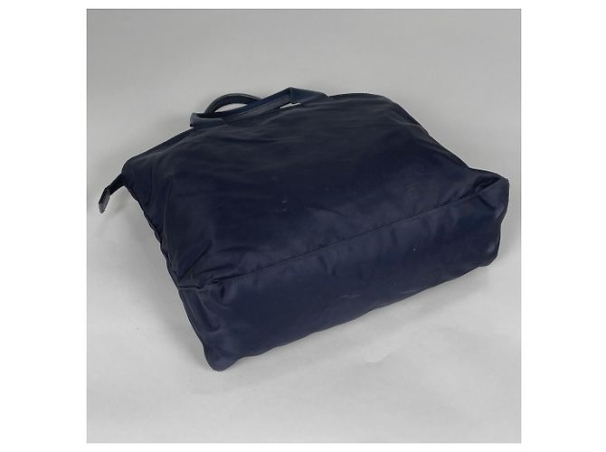 Borsa Tote Prada in nylon blu navy - vista 2
