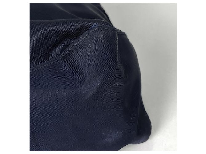 Borsa Tote Prada in nylon blu navy - vista 4