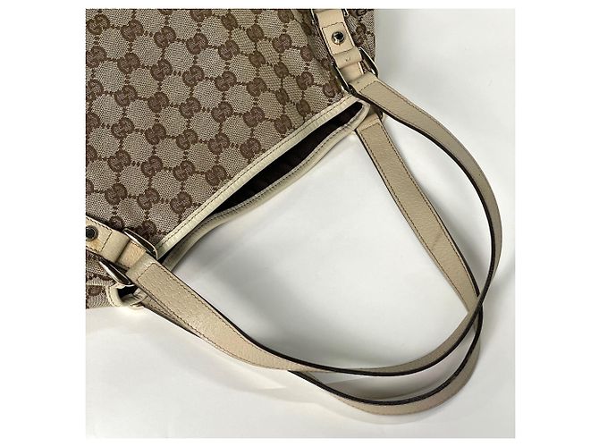 Gucci Tote Bag aus beigem GG Canvas - Ansicht 6