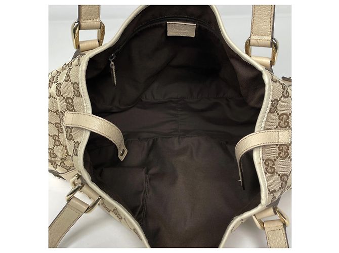 Gucci Tote Bag aus beigem GG Canvas - Ansicht 7