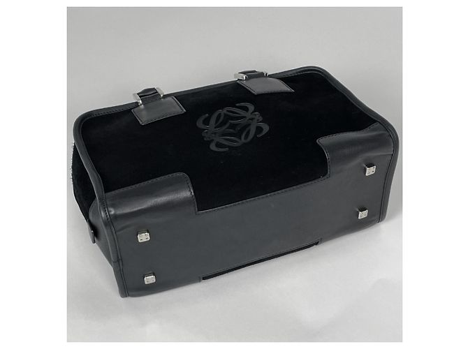 Borsa a mano Loewe Amazona 28 Anagram in camoscio Nero - vista 2