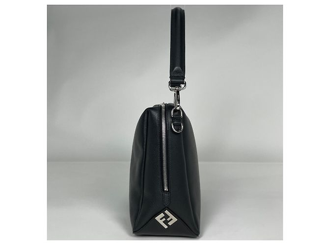 Fendi Louis Large 2-Way Lederhandtasche Schwarz - Ansicht 2