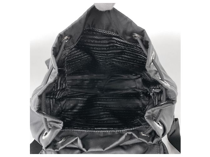 Zaino Prada in nylon e pelle Nero - vista 9