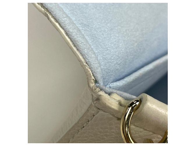 Louis Vuitton Pochette Felicie Chain Wallet Bianco Blu - vista 5