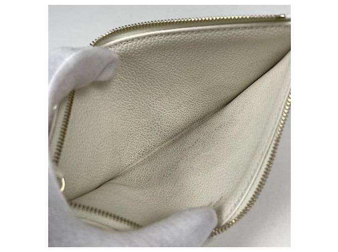 Louis Vuitton Pochette Felicie Chain Wallet Bianco Blu - vista 8