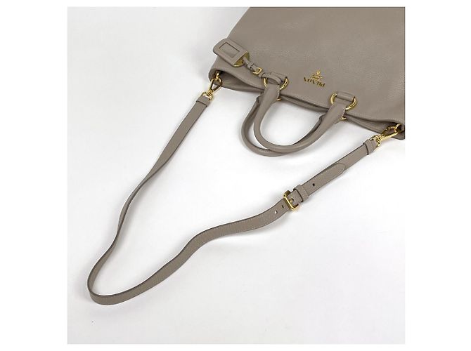 Prada 2-Way Lederhandtasche Beige - Ansicht 7