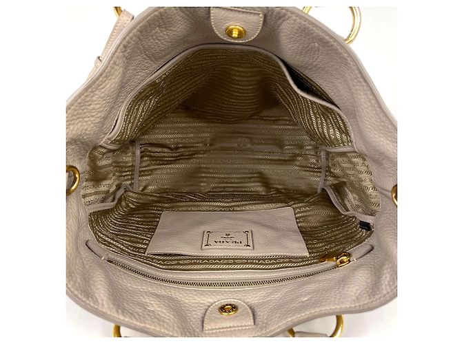 Prada 2-Way Lederhandtasche Beige - Ansicht 8