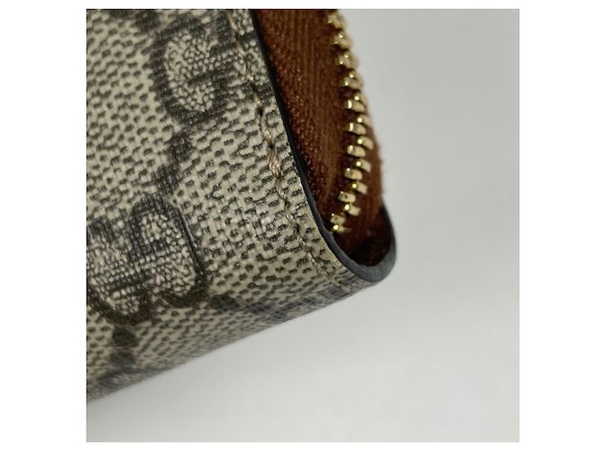 Cartera larga Gucci Beige GG Supreme - vista 3