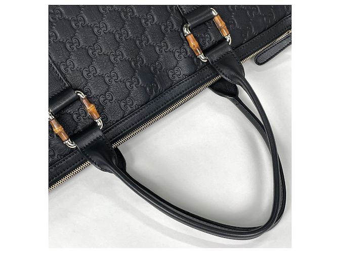 Bamboo Borsa Tote Gucci Guccissima in nero - vista 5