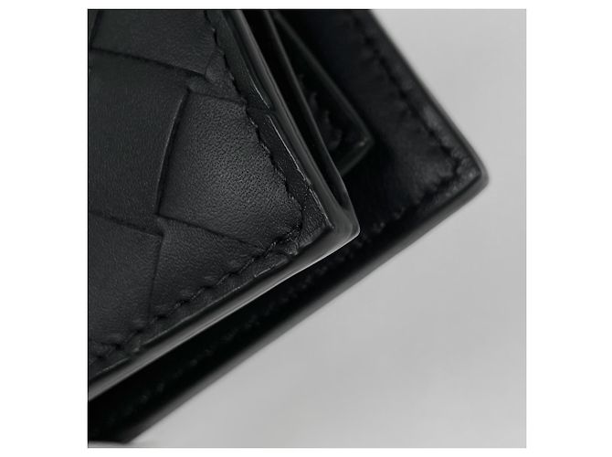 Portafoglio bi-fold Bottega Veneta nero - vista 3