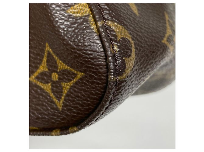 Borsa a tracolla Louis Vuitton Mini Looping Marrone Monogramma - vista 3