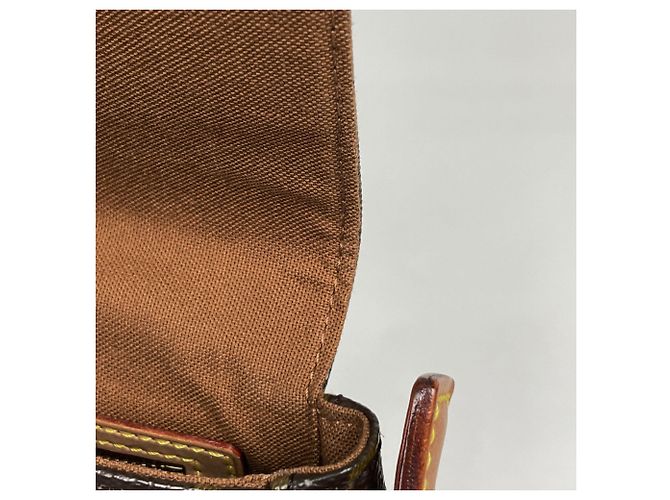 Borsa a tracolla Louis Vuitton Mini Looping Marrone Monogramma - vista 7