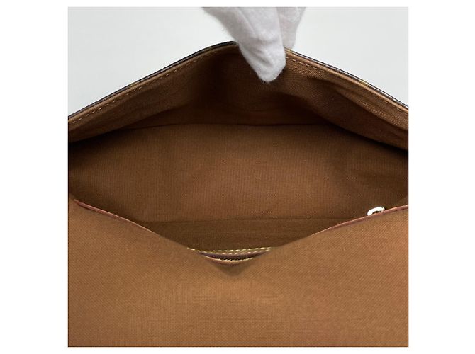 Borsa a tracolla Louis Vuitton Mini Looping Marrone Monogramma - vista 8