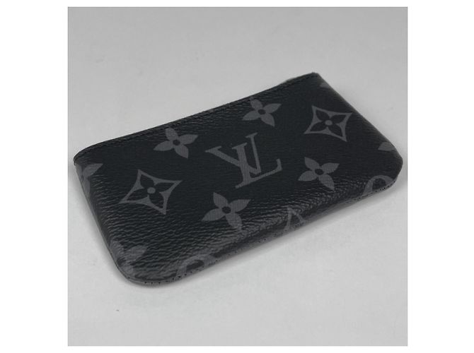 Portamonete da uomo Louis Vuitton in Monogram Eclipse Nero Monogramma - vista 2