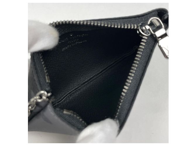 Portamonete da uomo Louis Vuitton in Monogram Eclipse Nero Monogramma - vista 5