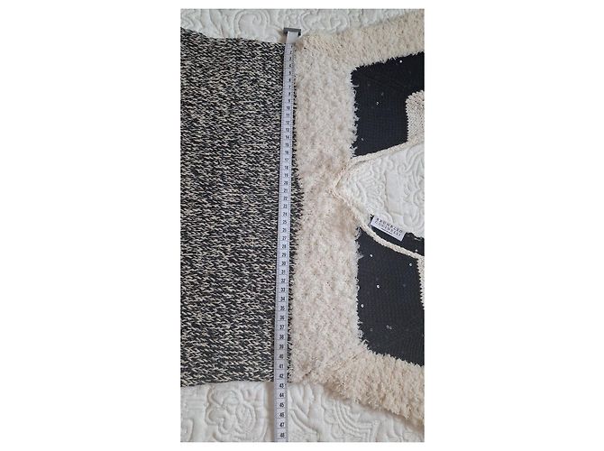 Jersey corto a rayas Brunello Cucinelli Negro Multicolor Beige - vista 4