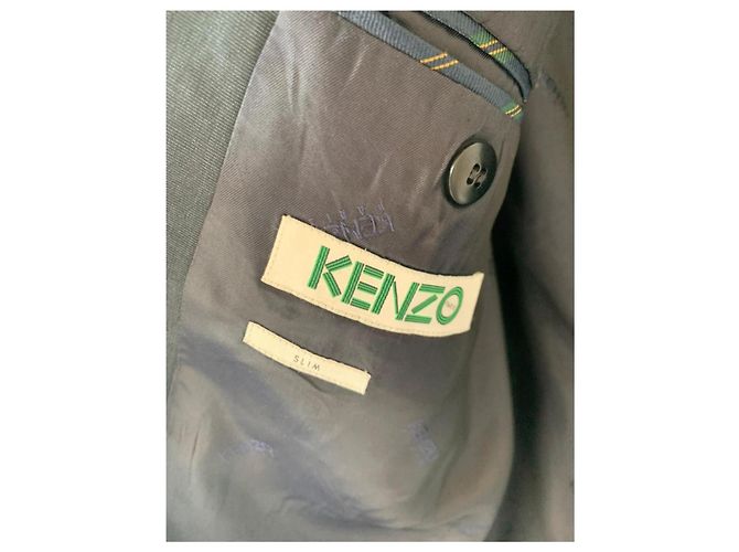 Giacca Kenzo blu scuro in cotone - vista 4