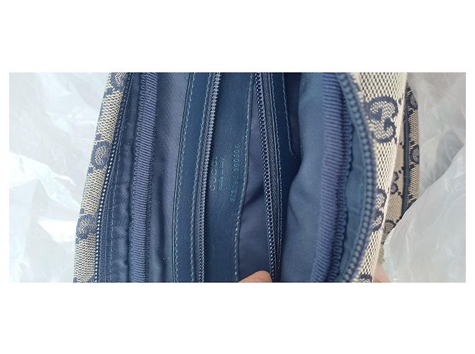 Marsupio Gucci Monogram Beige e Blu Blu scuro - vista 11