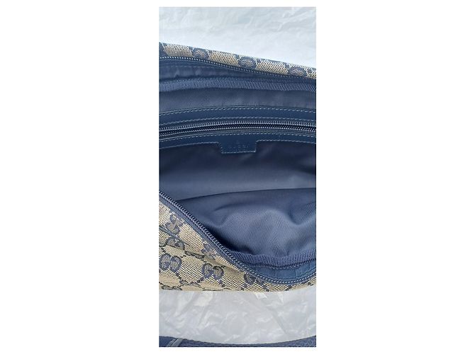 Marsupio Gucci Monogram Beige e Blu Blu scuro - vista 12