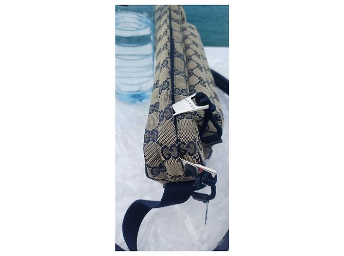 Marsupio Gucci Monogram Beige e Blu Blu scuro - vista 13