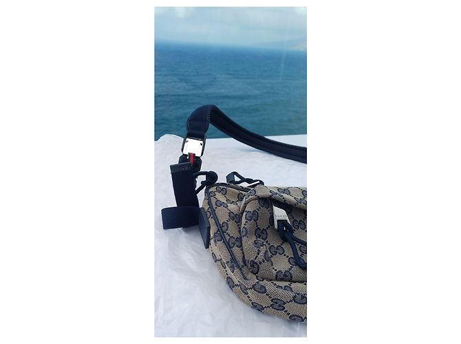 Marsupio Gucci Monogram Beige e Blu Blu scuro - vista 17