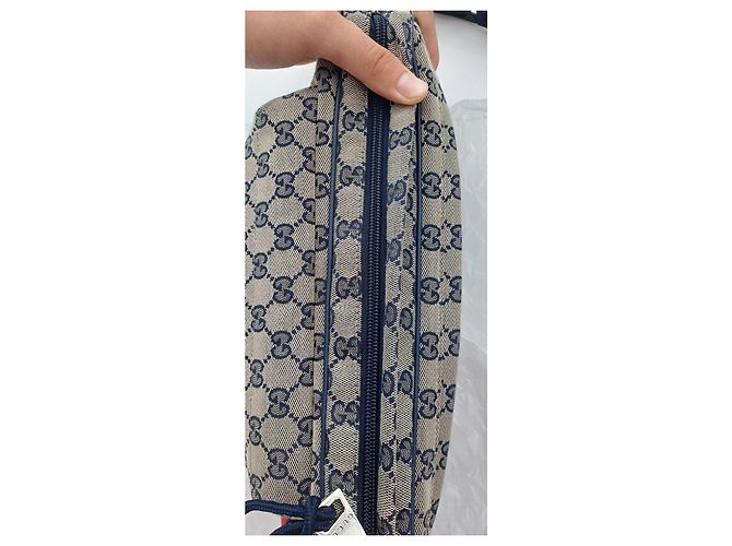 Marsupio Gucci Monogram Beige e Blu Blu scuro - vista 9
