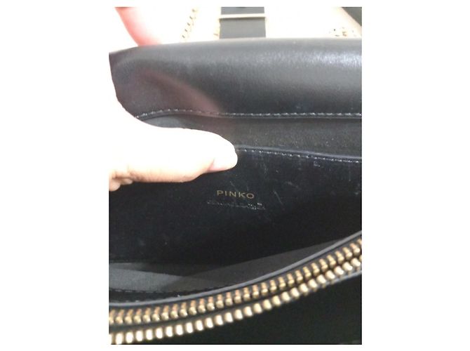Borsa a tracolla Pinko in pelle nera Nero - vista 4