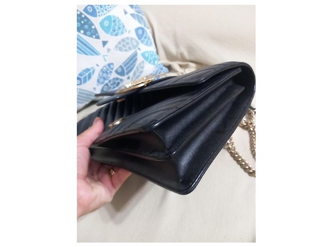 Borsa a tracolla Pinko in pelle nera Nero - vista 5