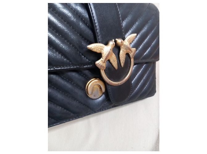 Borsa a tracolla Pinko in pelle nera Nero - vista 6