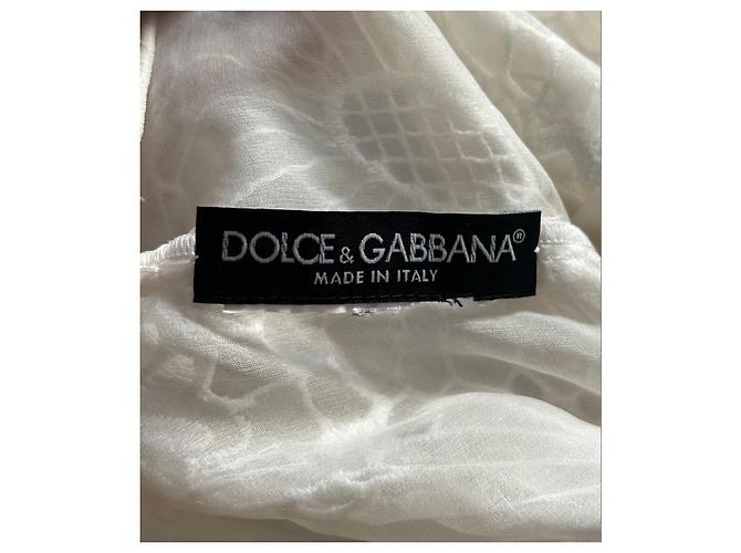 Vestido de encaje blanco Dolce & Gabbana - vista 3
