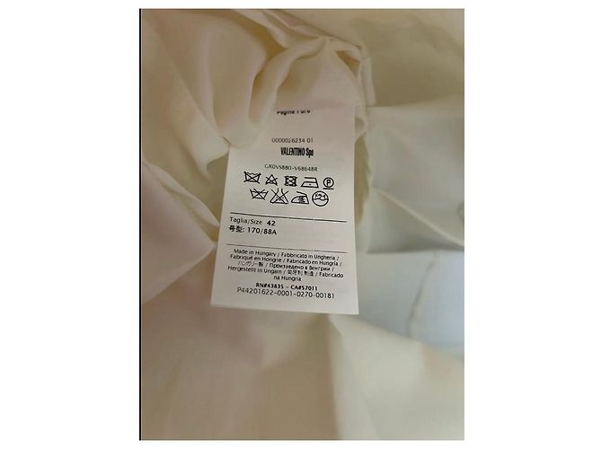 Vestido plisado texturizado crema Red Valentino - vista 3