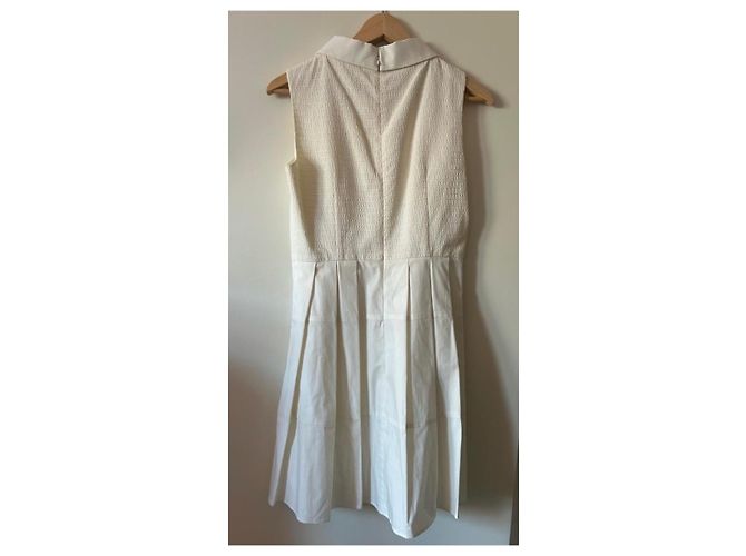 Vestido plisado texturizado crema Red Valentino - vista 5