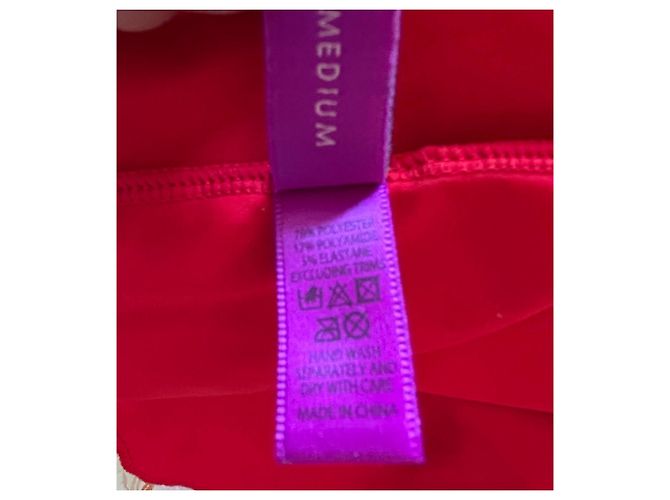 Vestido lencero Agent Provocateur rojo con ribete de encaje, talla Medium Blanco Roja - vista 8