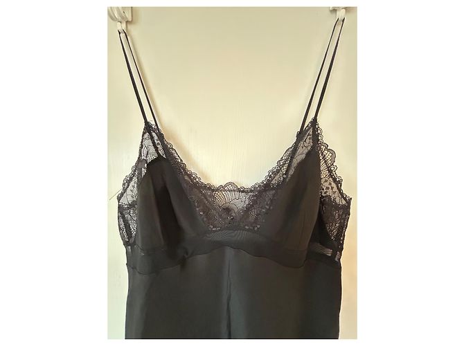 Calvin Klein Slip-Kleid mit schwarzer Spitzenborte small - Ansicht 3