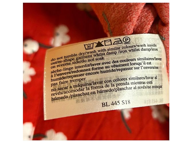 Autre Marque Laura Ashley Viskosebluse mit rotem Blumenprint Weiß - Ansicht 5
