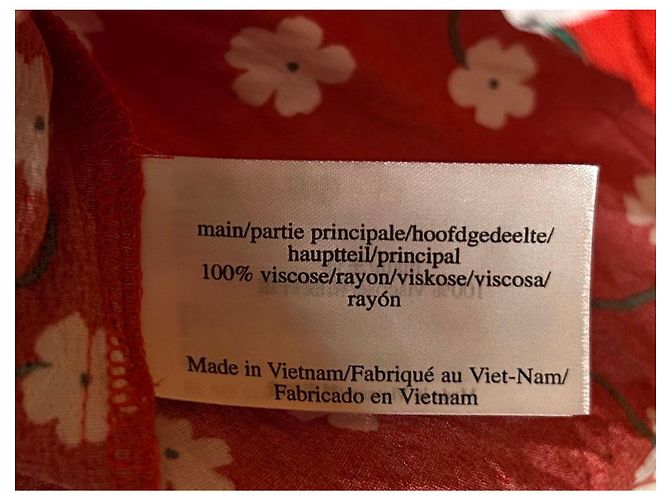 Autre Marque Laura Ashley Viskosebluse mit rotem Blumenprint Weiß - Ansicht 6