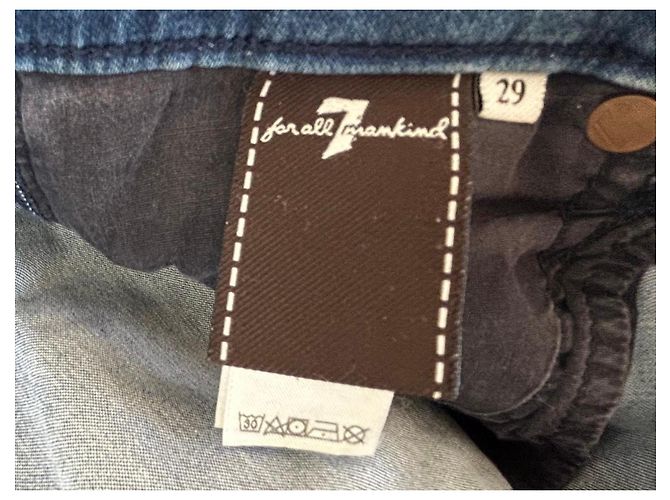 Vaqueros denim azules 7 For All Mankind "Superior Sateen" - vista 2