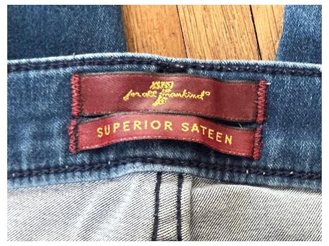 Vaqueros denim azules 7 For All Mankind "Superior Sateen" - vista 3