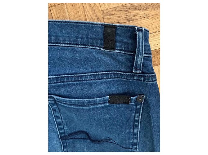 Vaqueros denim azules 7 For All Mankind "Superior Sateen" - vista 4