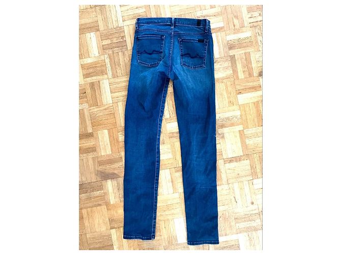 Vaqueros denim azules 7 For All Mankind "Superior Sateen" - vista 5