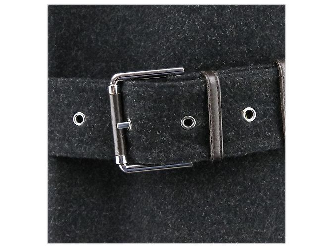 Ralph Lauren Black Label Trench Coat in pelle e Melton - vista 10