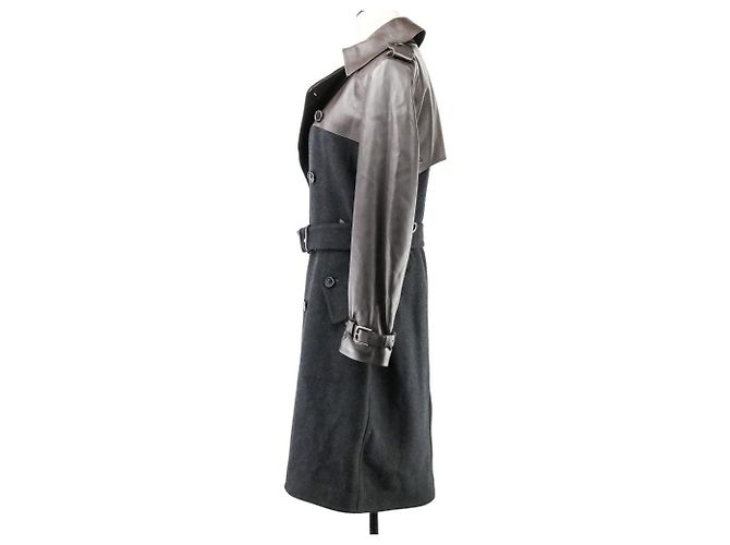 Ralph Lauren Black Label Trench Coat in pelle e Melton - vista 3