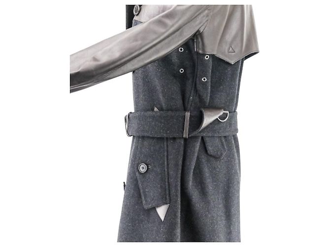 Ralph Lauren Black Label Trench Coat in pelle e Melton - vista 4