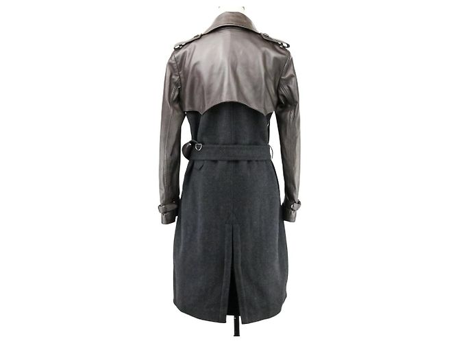 Ralph Lauren Black Label Trench Coat in pelle e Melton - vista 5