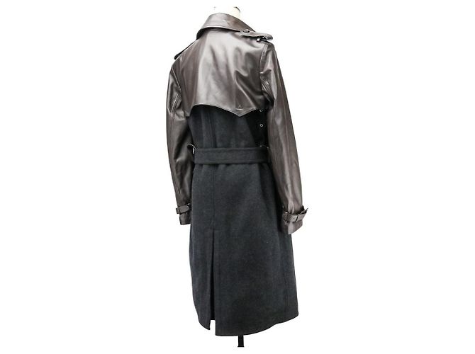Ralph Lauren Black Label Trench Coat in pelle e Melton - vista 6