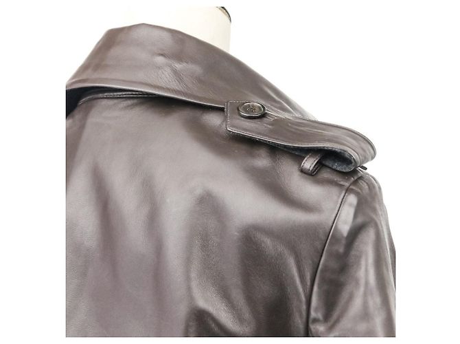 Ralph Lauren Black Label Trench Coat in pelle e Melton - vista 8