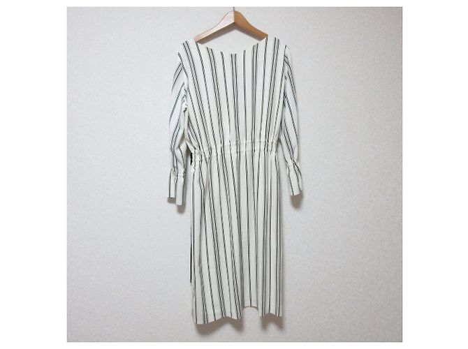 Autre Marque Vestido midi a rayas Lautreamont Negro Blanco - vista 2