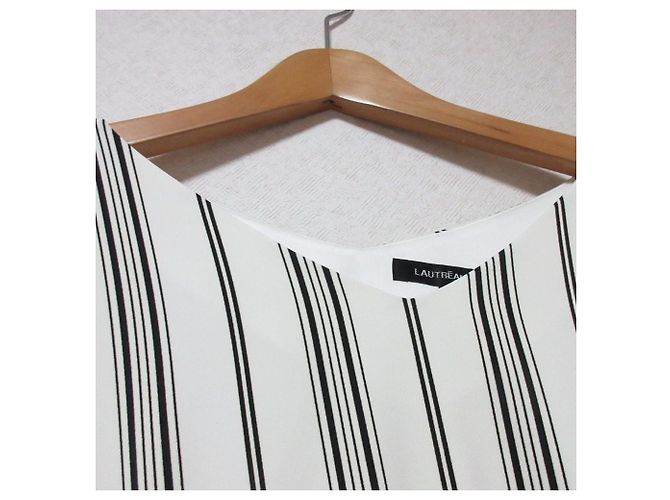 Autre Marque Vestido midi a rayas Lautreamont Negro Blanco - vista 3