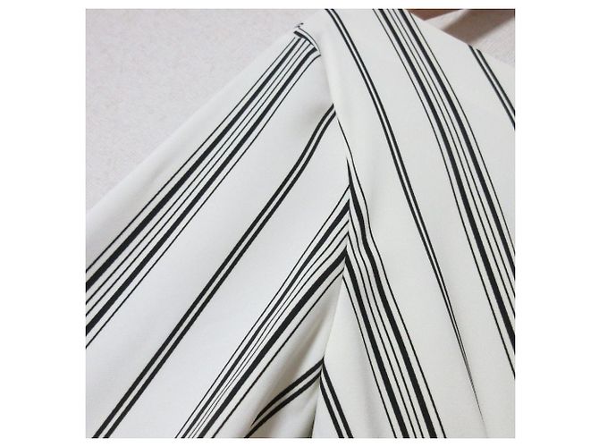 Autre Marque Vestido midi a rayas Lautreamont Negro Blanco - vista 4