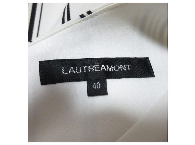 Autre Marque Vestido midi a rayas Lautreamont Negro Blanco - vista 7